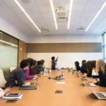 Group of people in a conference room