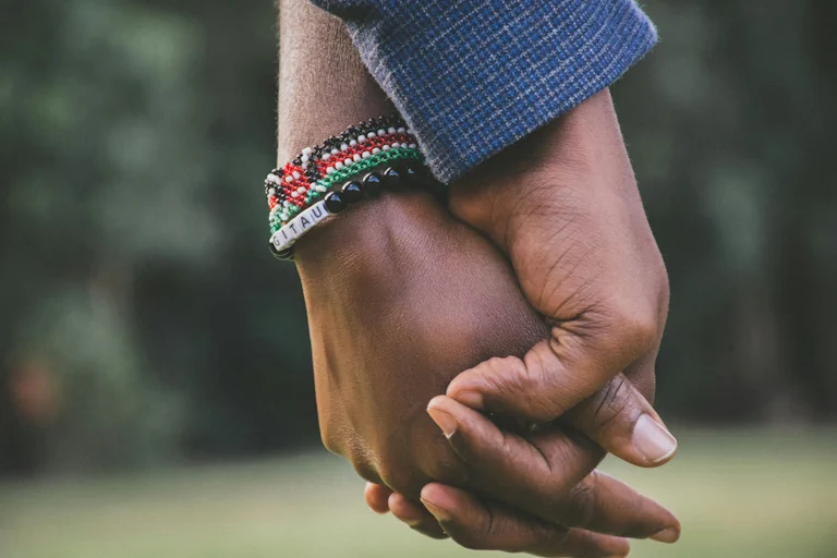Two interlocked hands